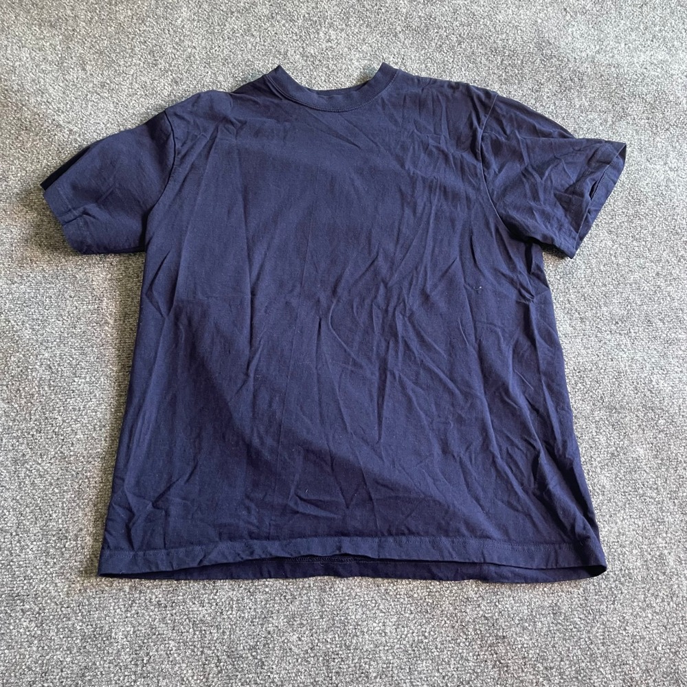 Cheetah Mens Navy Blue Short Sleeve Crew Neck 100% Cotton T-Shirt Size L